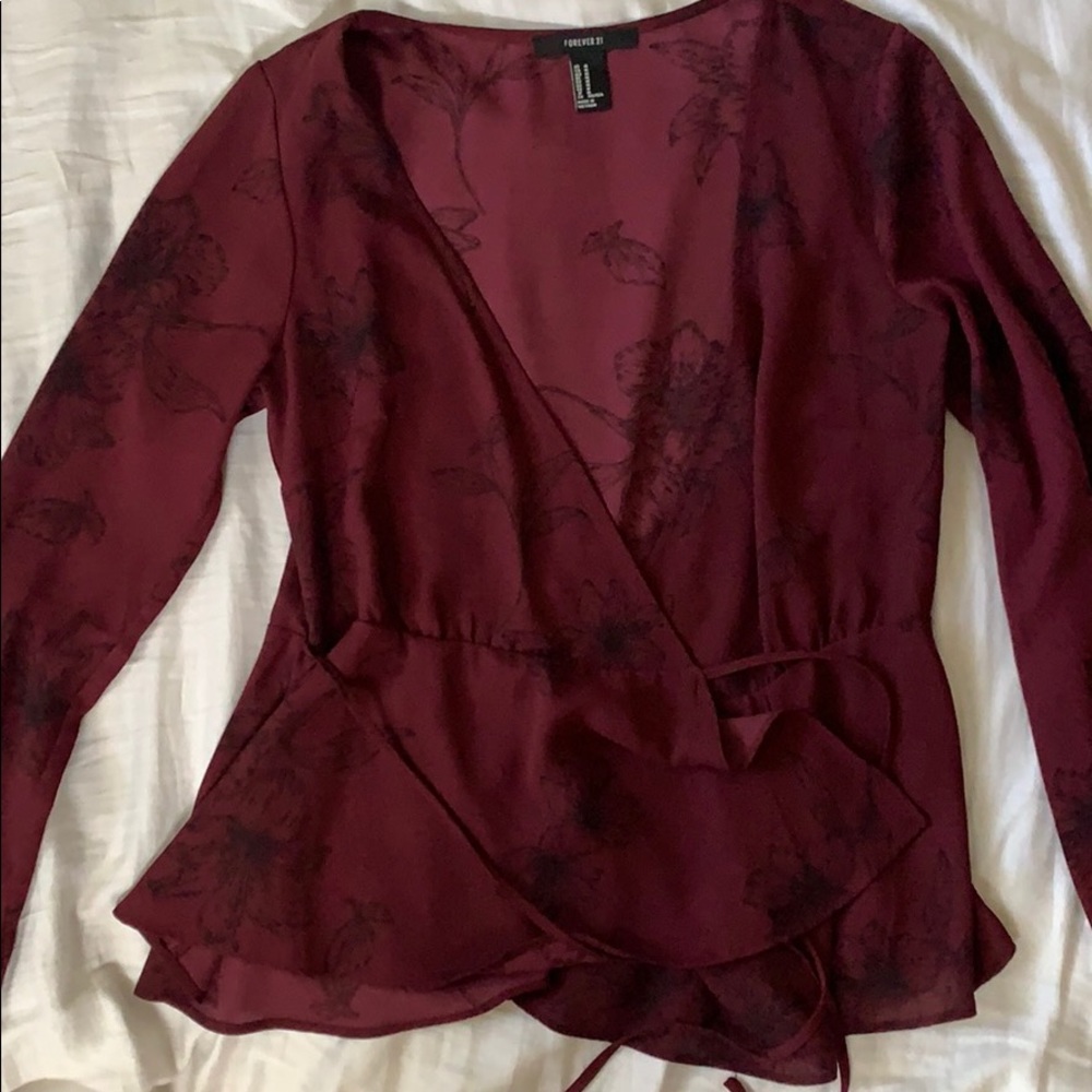 Forever 21 Wrap Blouse